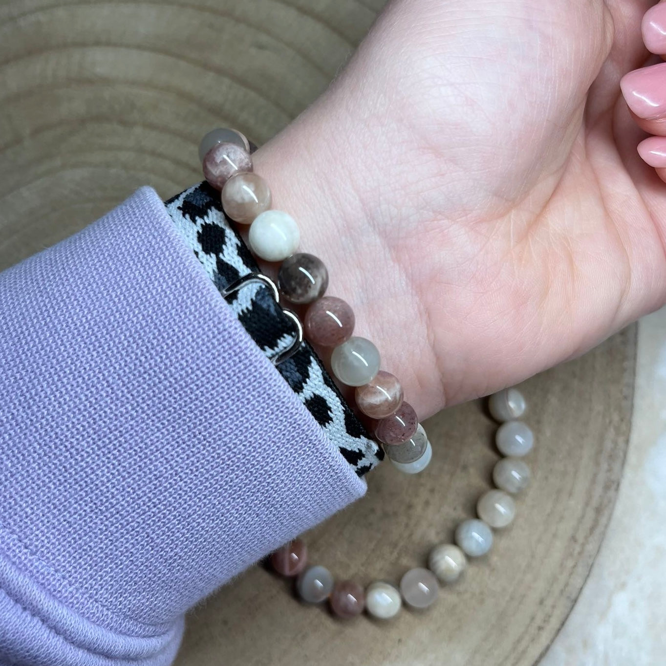 Mondstein Kugelarmband