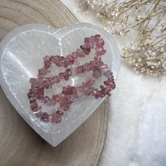 Erdbeerquarz Splitterarmband