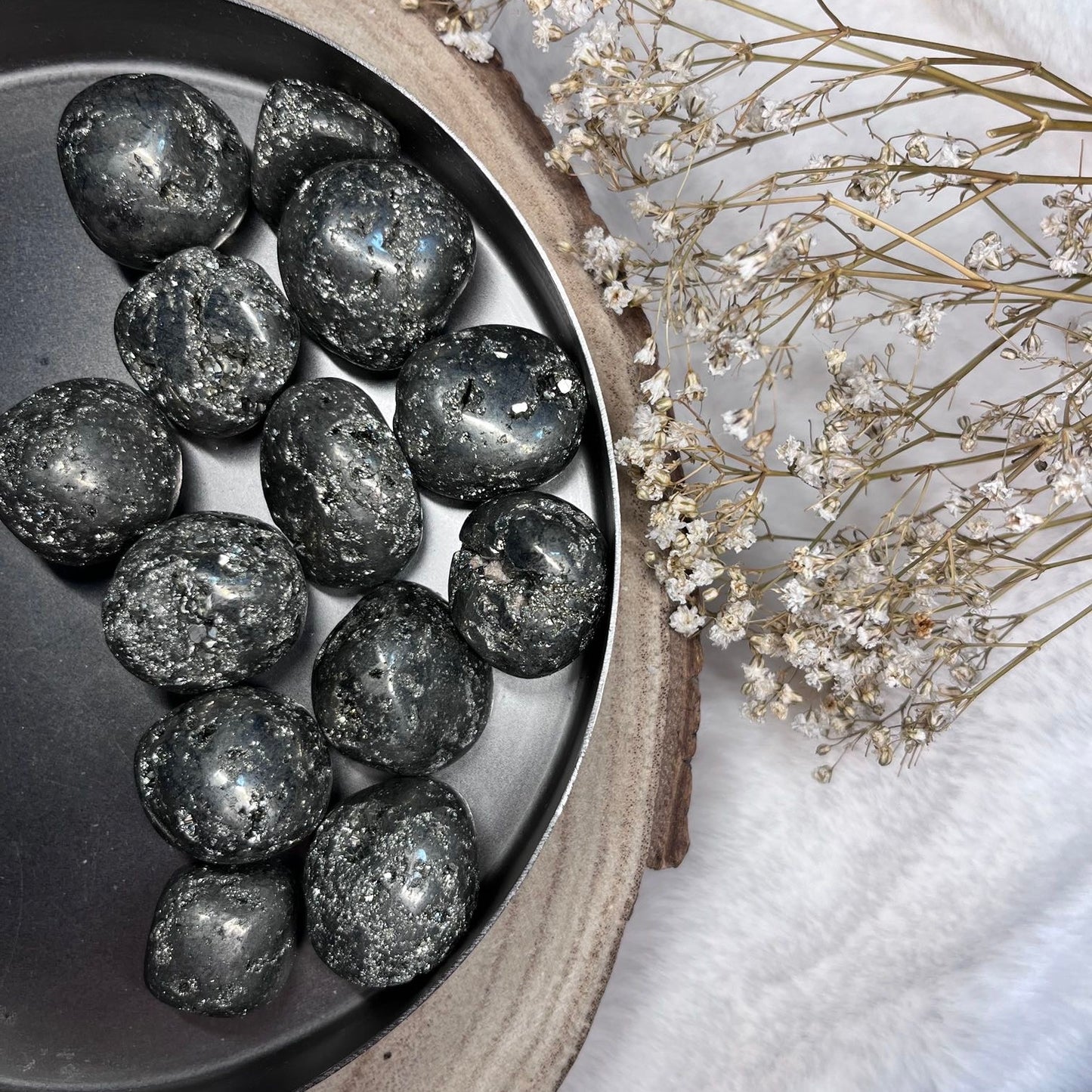 Pyrit Trommelsteine A-Qualität