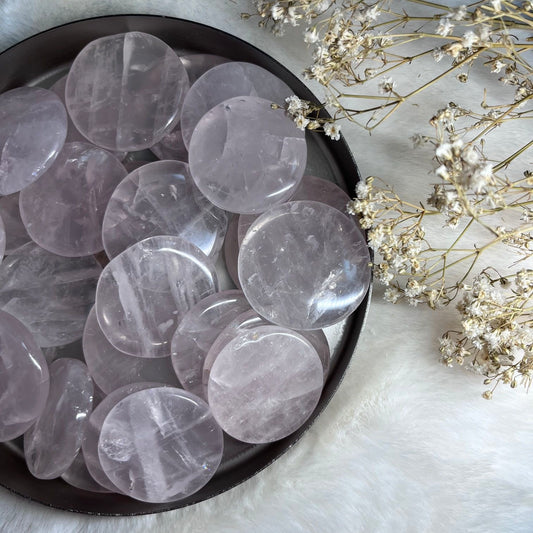 Rosenquarz Scheibenstein