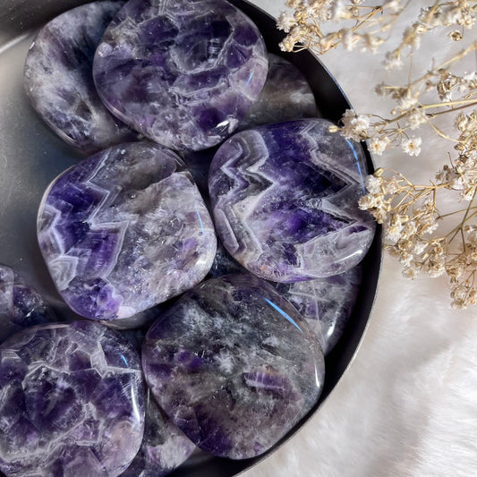 Amthyst Scheibensteine mit besonderem Muster