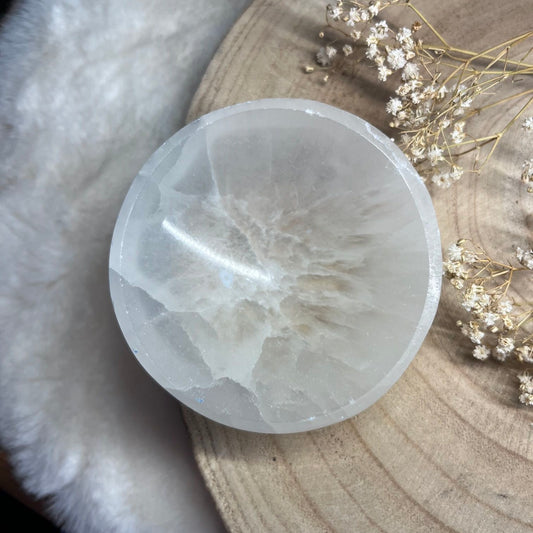 Mini Selenit Schale rund