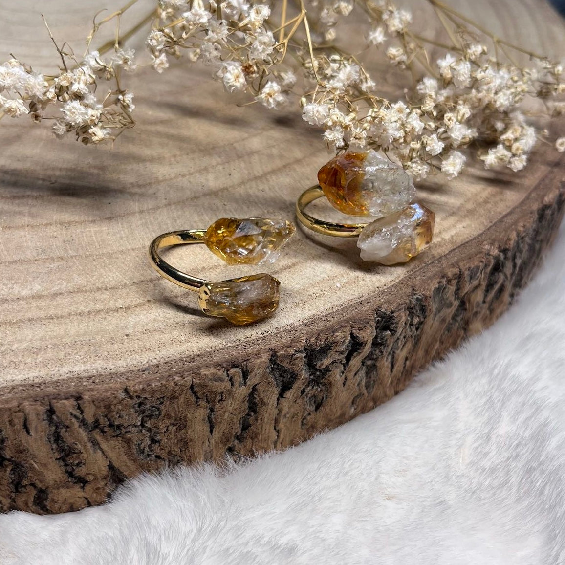 Citrin Ring, größenverstellbar