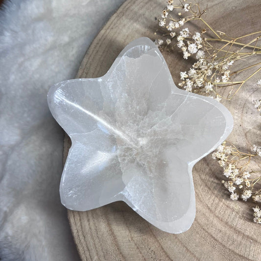 Mini Selenit Schale Stern
