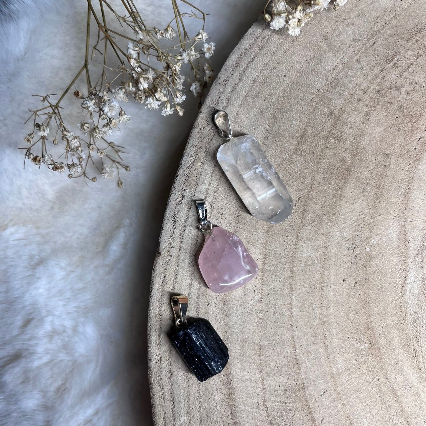 Roh/- oder Trommelsteinanhänger mit Öse