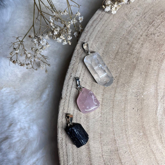 Roh/- oder Trommelsteinanhänger mit Öse