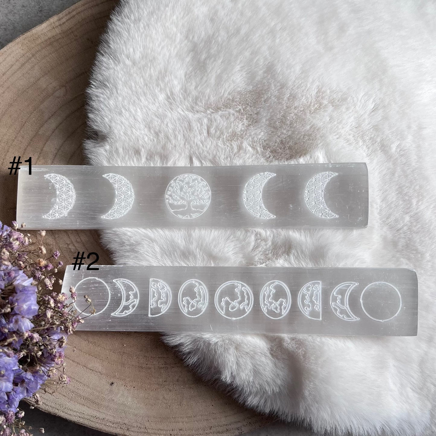 Selenit Ladeplatte "Mondphasen"