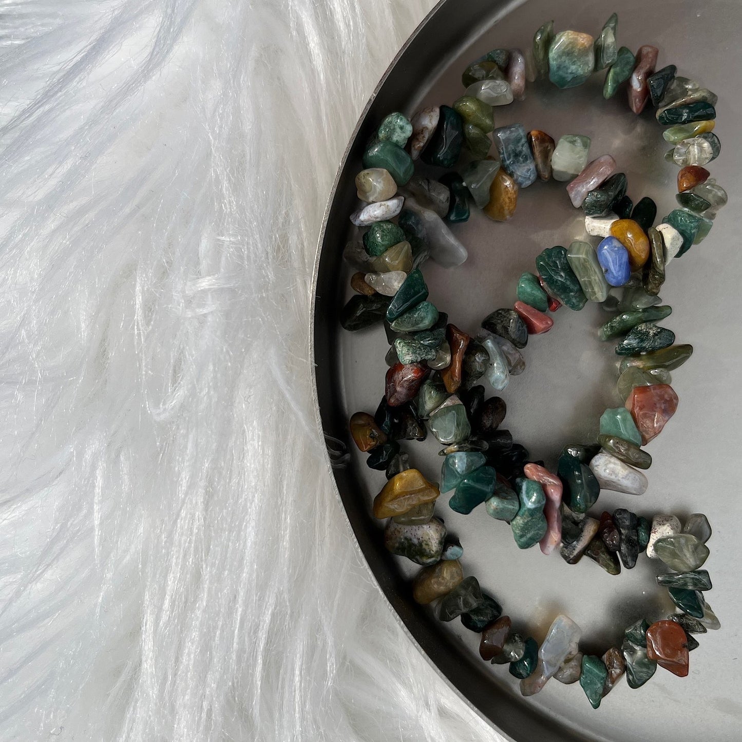 Moosachat Splitterarmband