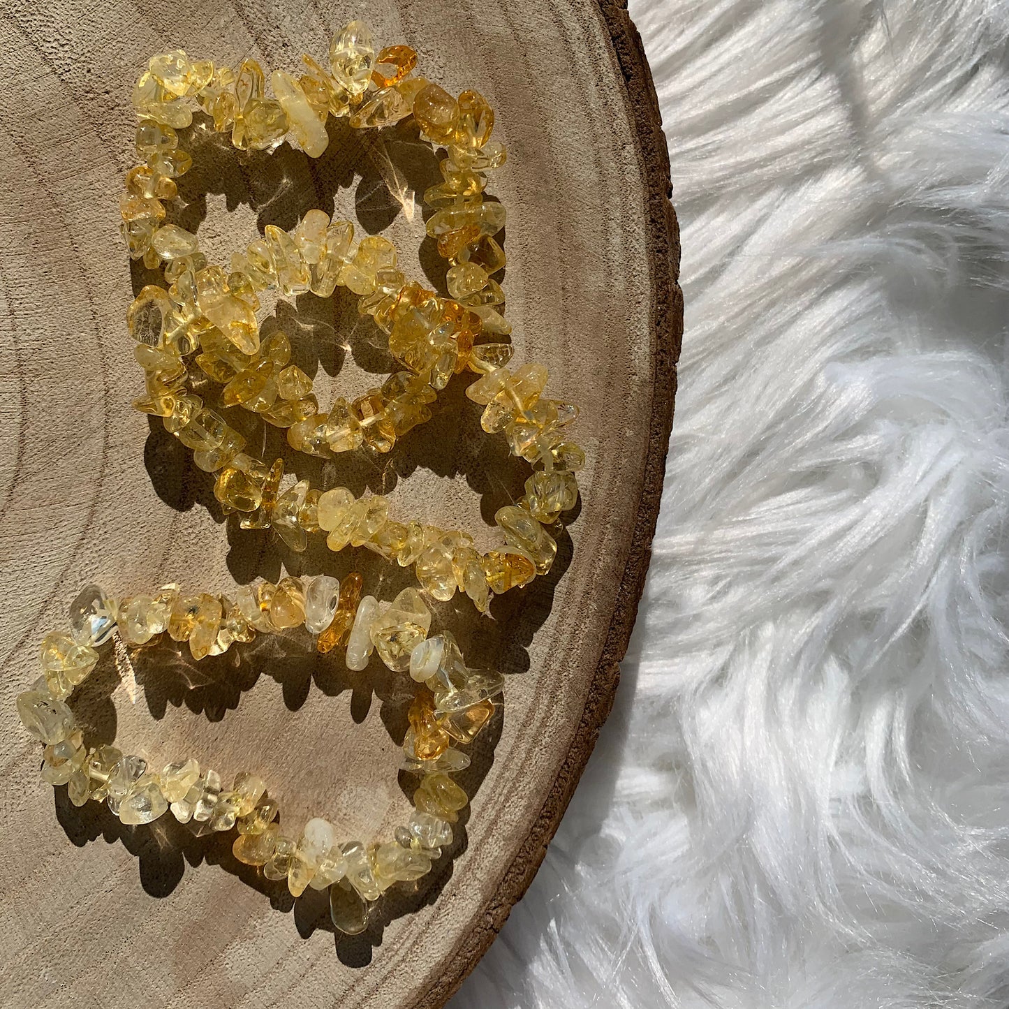 Citrin (gebr. Amethyst) Splitterarmband