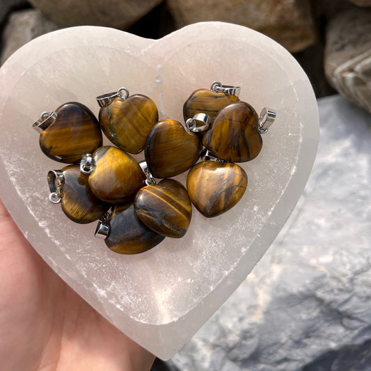 Tigerauge Herzanhänger