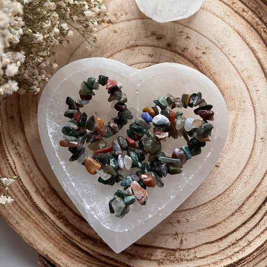 Moosachat Splitterarmband