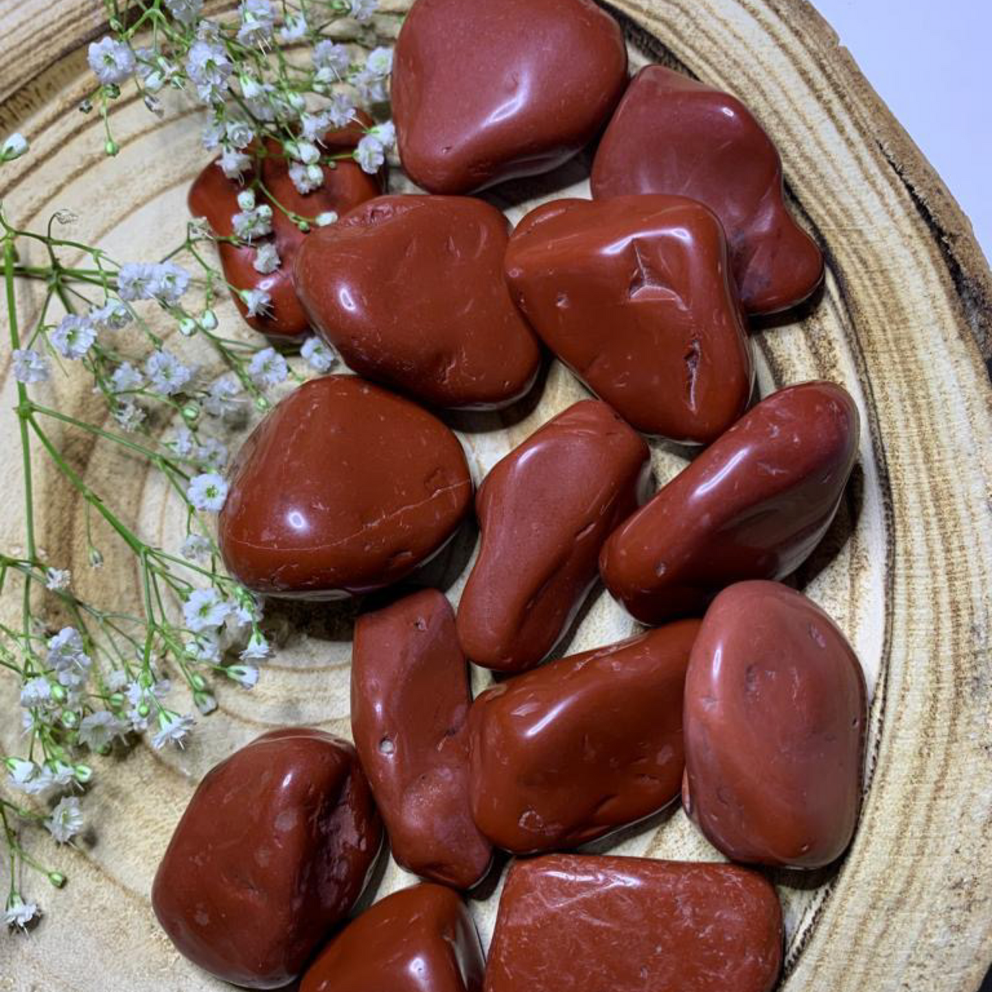 Roter Jaspis Trommelstein